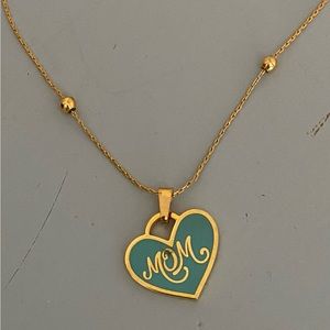 Alex And Ani Adjustable Goldtone Necklace with Turquoise Mom Charm